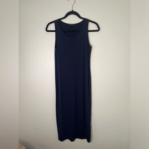 EILEEN FISHER Stretch - Jersey Crewneck Sleeveless Midi Dress